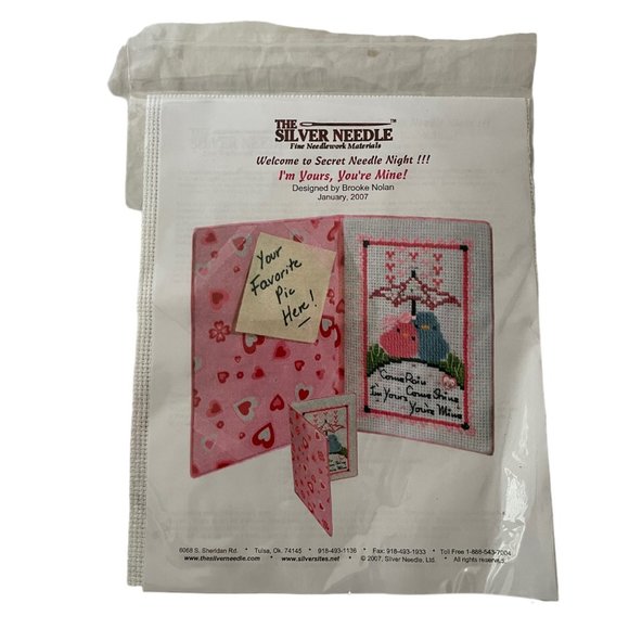 The Silver Needle Cross Stitch Kit Secret Needle I'm Yours You're Mine Love 2007 - Picture 1 of 2